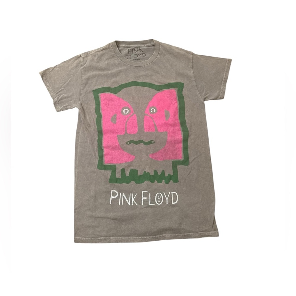 Pink Floyd | Short Sleeve Tee with Gray, Pink & Green Graphic Size Small Rock